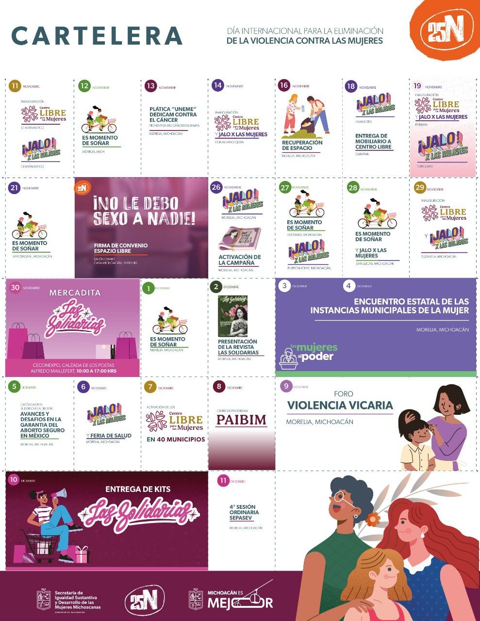 Seimujer Arranca Actividades del Mes Naranja para Prevenir y Atender Violencias