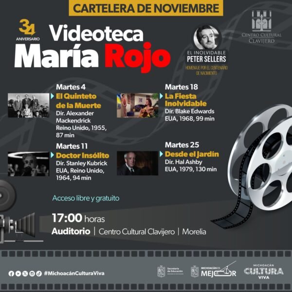 Peter Sellers Recibe Homenaje en el Centro Cultural Clavijero con Ciclo de Cine Gratuito