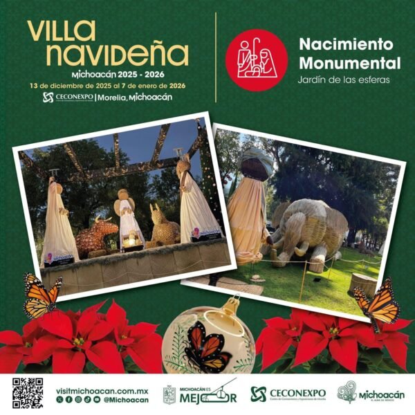 ​Asómbrate con el Nacimiento Artesanal Monumental que Estará en la Villa Navideña: Sectur