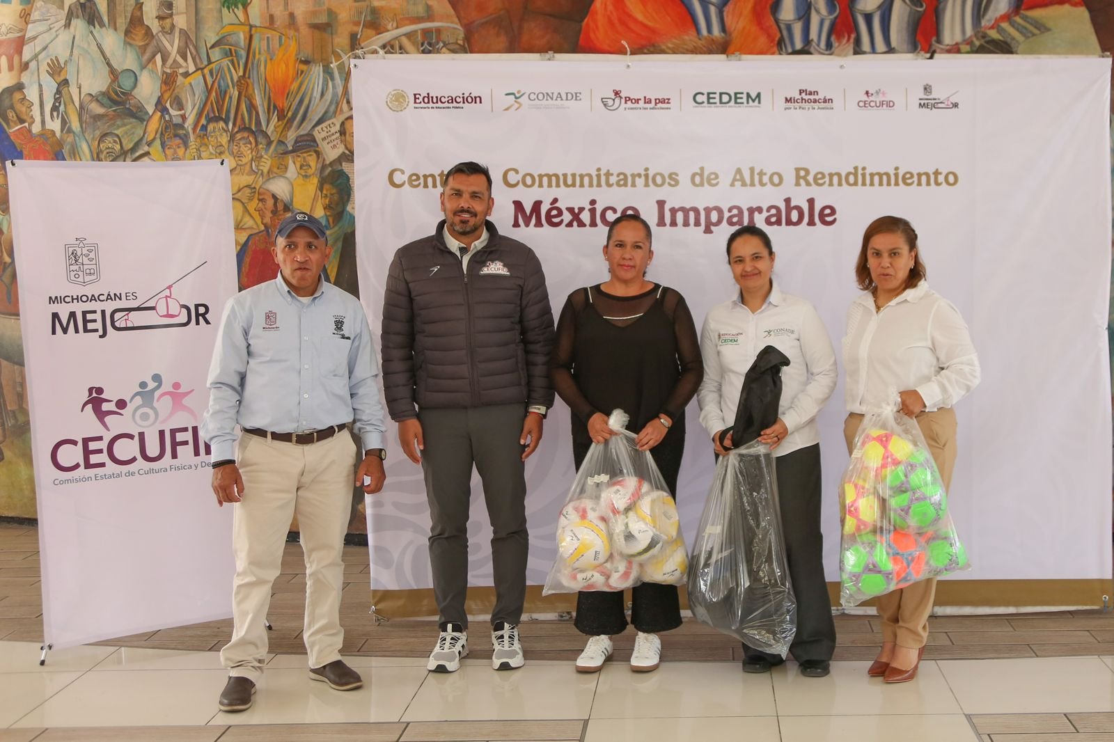 ​Plan Michoacán activa el deporte en 10 municipios con entrega de material: Cecufid