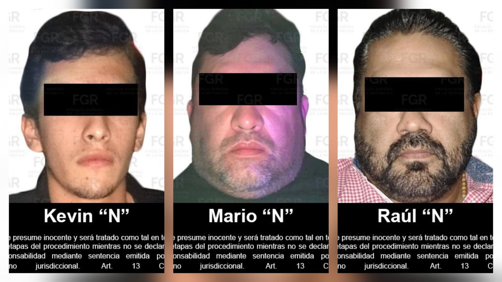 FGR obtiene prisión preventiva en contra de tres posibles integrantes de un grupo criminal