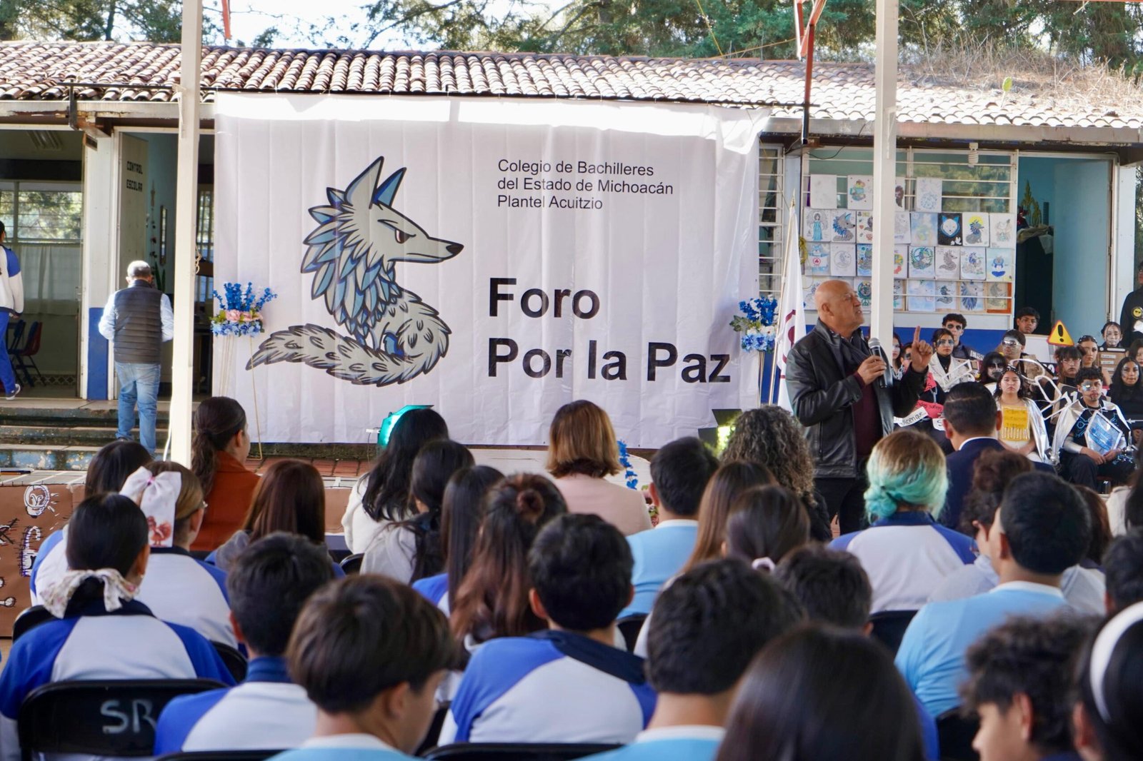 Colegio de Bachilleres de Michoacán realiza Quinto Foro por la Paz en plantel de Acuitzio