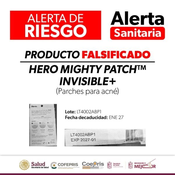 SSM alerta sobre comercialización ilegal de parches para acné en Michoacán
