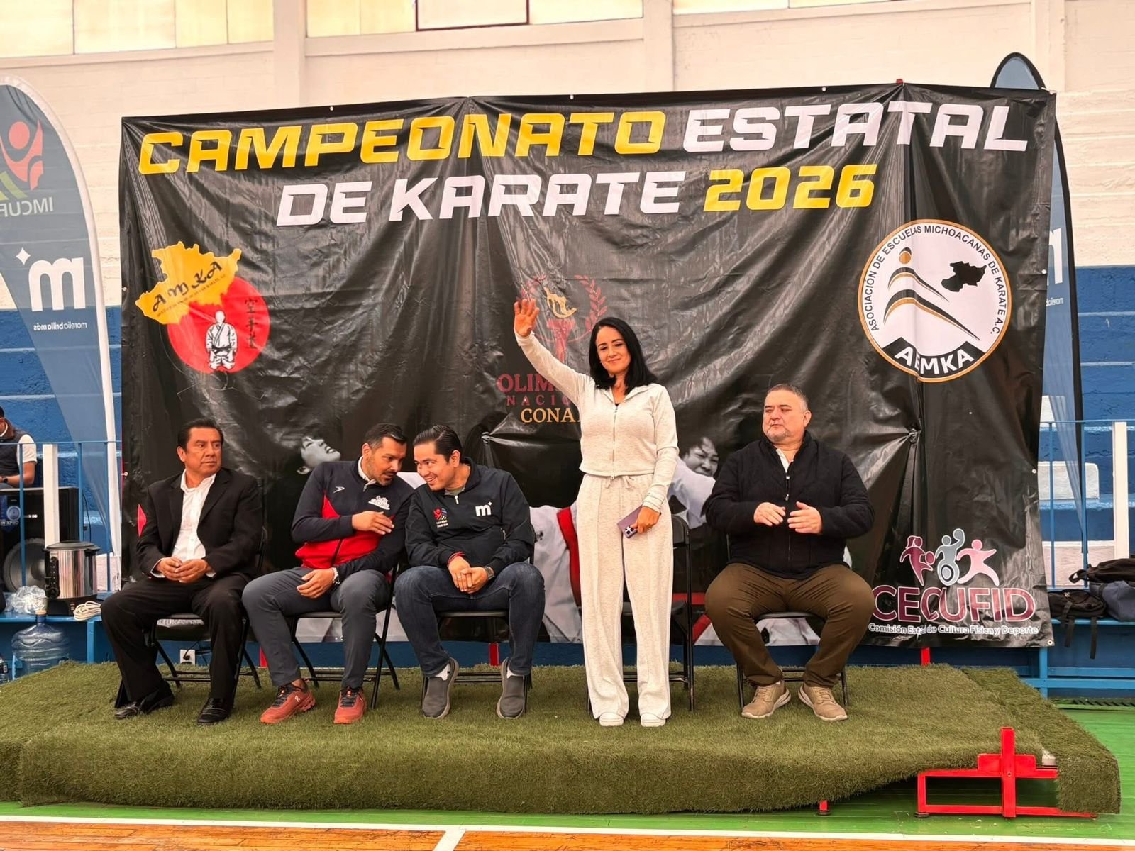 Regidora de Morelia asiste a Campeonato Estatal de Karate, proceso clasificatorio para Olimpiada Nacional