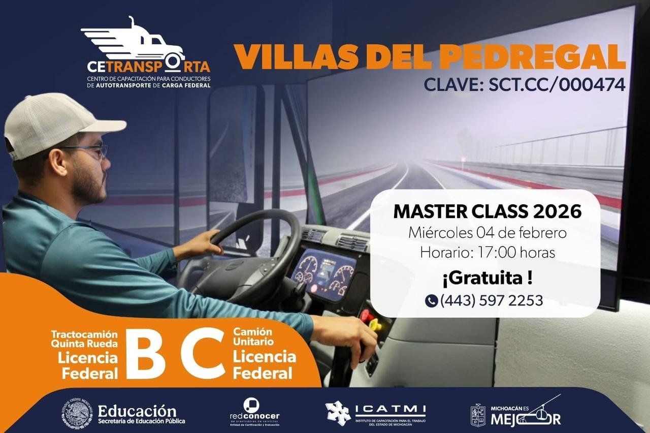Icatmi realizará clase muestra gratuita en simulador de manejo de tractocamión