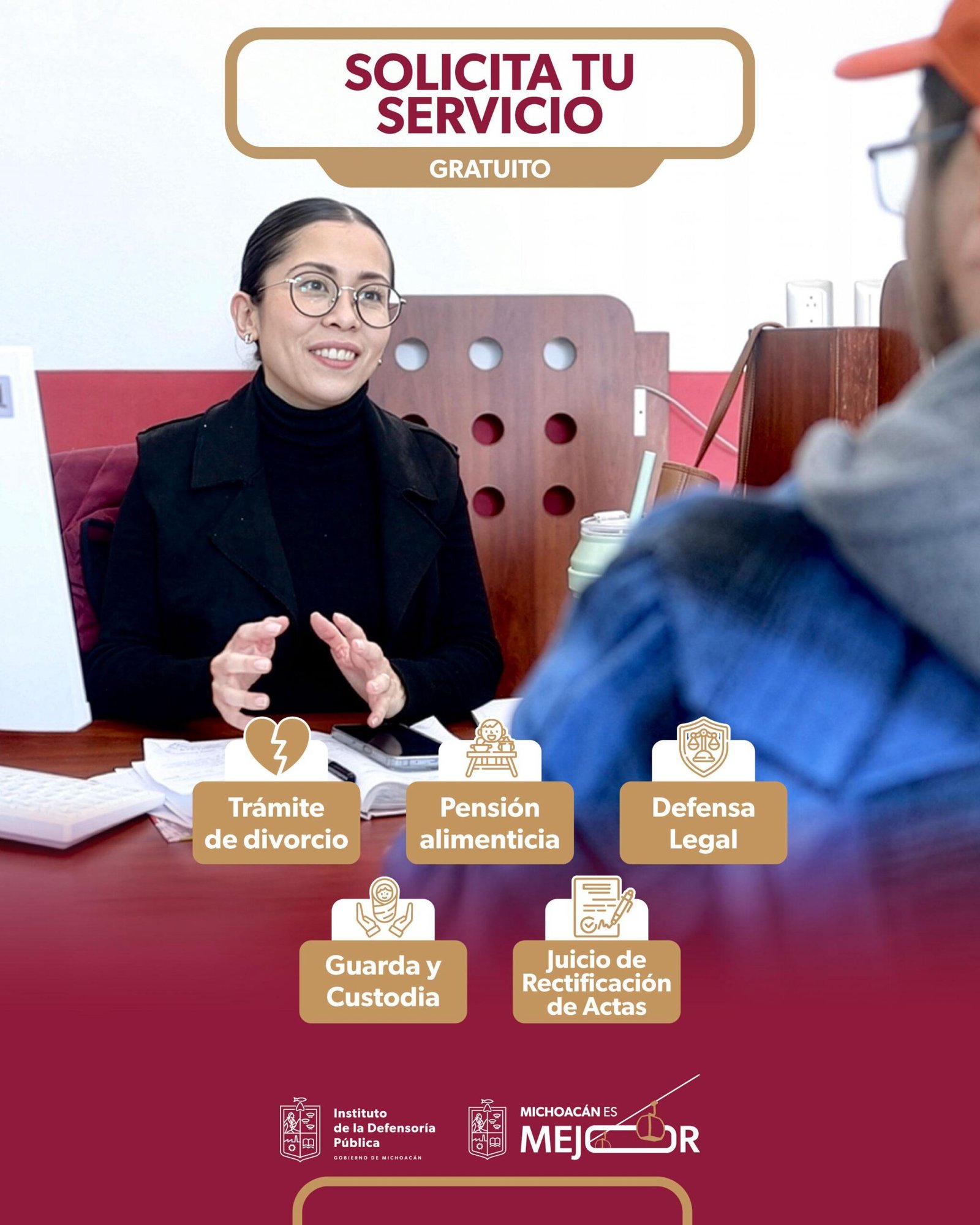 Instituto de Defensoría Pública de Michoacán ofrece asesoría legal gratuita