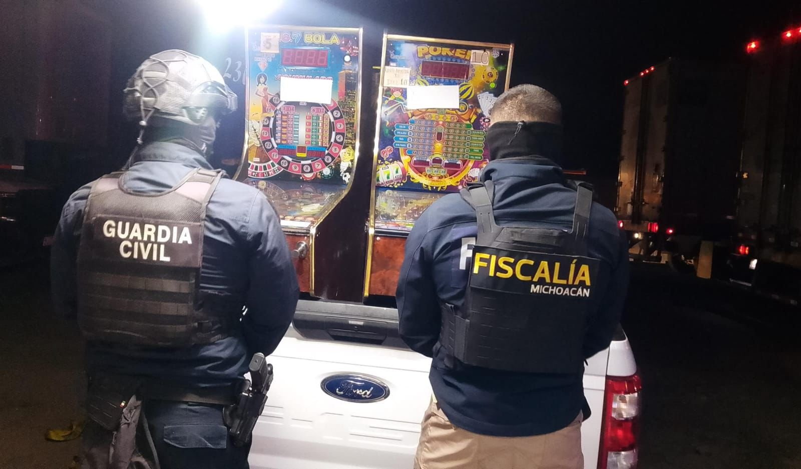 SSP apoya cateos en Maravatío que resultan en aseguramiento de 107 máquinas tragamonedas