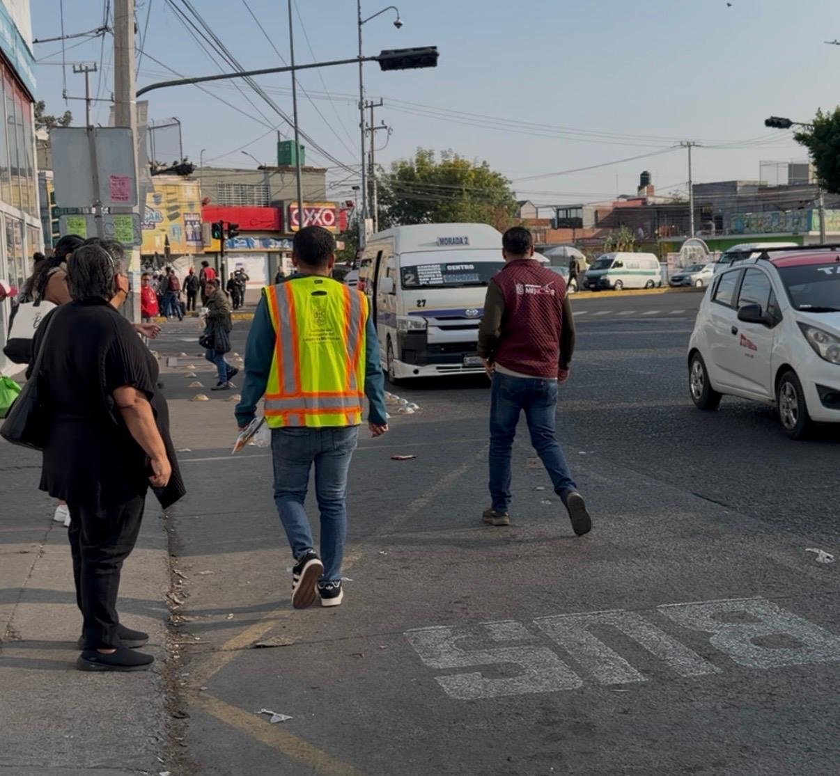 ITransporte implementa operativo de revisión preventiva en zona del Monumento en Morelia