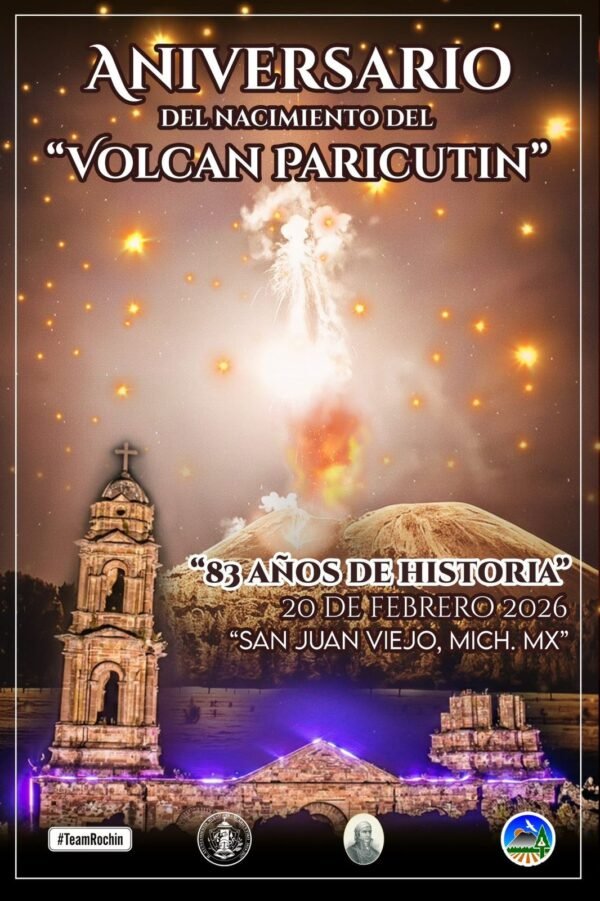 San Juan Parangaricutiro conmemorará 83 aniversario del nacimiento del volcán Paricutín
