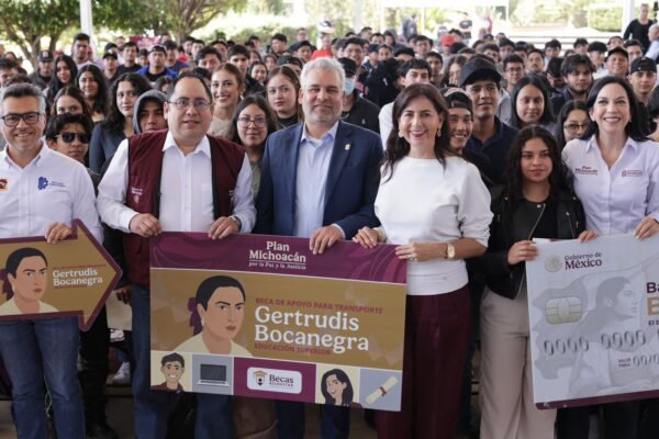 Gobernador anuncia primer pago de Beca Gertrudis Bocanegra para el 28 de febrero en Michoacán