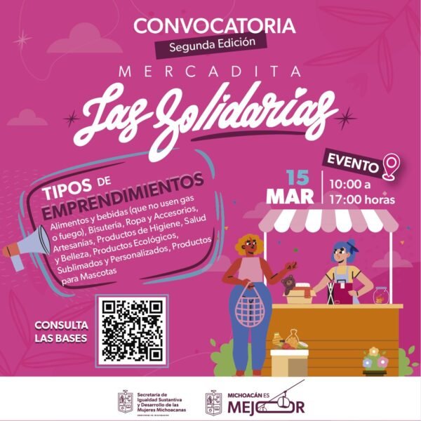 Seimujer lanza convocatoria para “La Mercadita Las Solidarias” con 150 espacios para emprendedoras