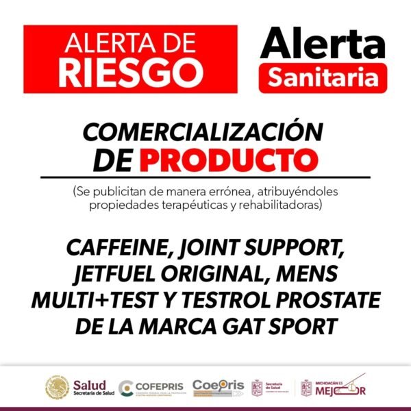 Cofepris alerta sobre comercialización irregular de productos de la marca GAT SPORT