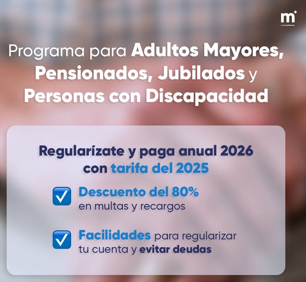 Ooapas ofrece descuentos de hasta 80% en multas y recargos para adultos mayores y personas con discapacidad en marzo