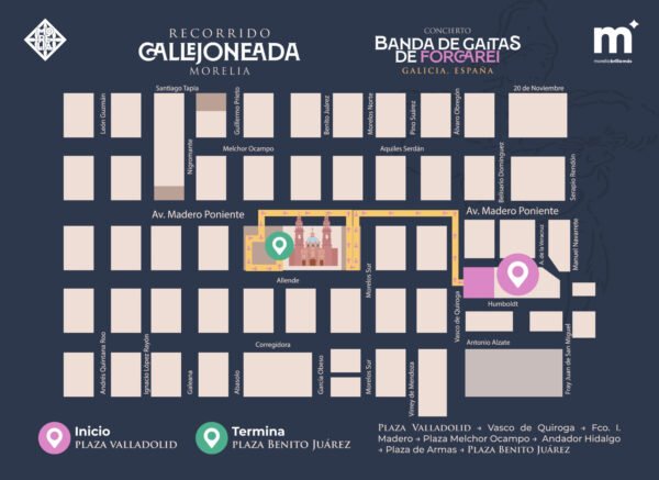Gobierno de Morelia invita a callejoneada con Banda de Gaitas de Forcarei el 1 de mayo