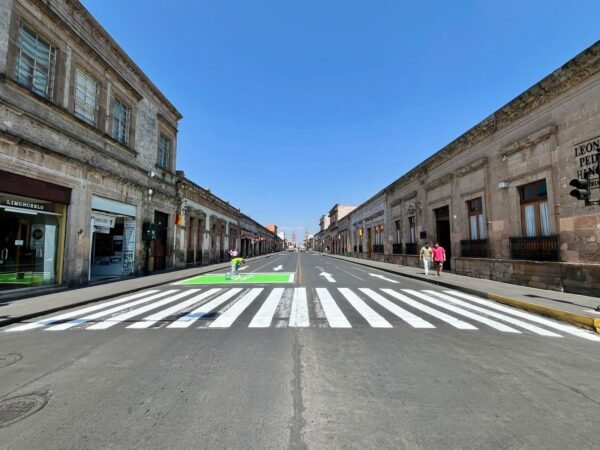 Sedum inicia balizamiento integral de Avenida Francisco I. Madero en Centro Histórico de Morelia