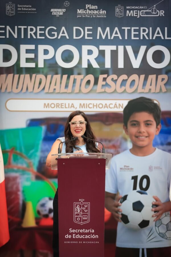 Giulianna Bugarini afirma que deporte y espacios públicos dignos defienden derechos de niñas y niños en Michoacán