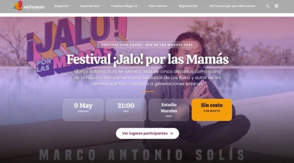 Sectur: boletos para concierto de Marco Antonio Solís se distribuyen en hoteles y restaurantes de Michoacán