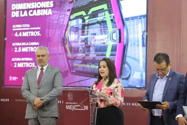 Alfredo Ramírez Bedolla presenta cabinas de última generación para teleférico de Morelia con tecnología Diamond Evo