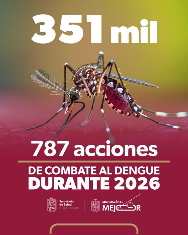 SSM refuerza combate al dengue con más de 351 mil tareas de prevención en Michoacán