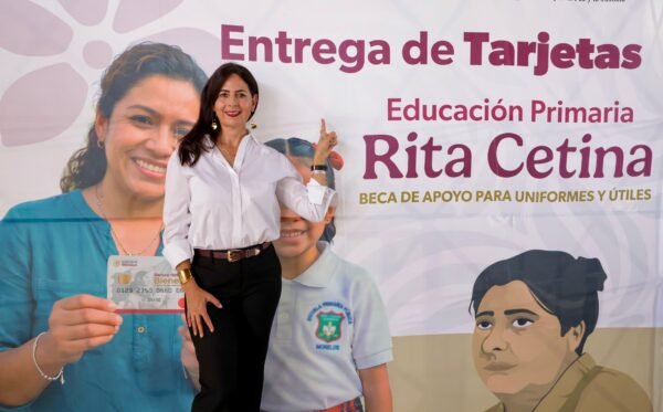 Gabriela Molina anuncia entrega de tarjetas Beca Rita Cetina en Michoacán
