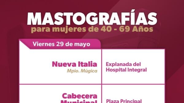 SSM desplegará mastografías en seis municipios de Michoacán