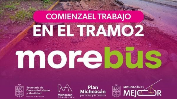 Sedum anuncia inicio de construcción del carril confinado del Morebús en Morelia