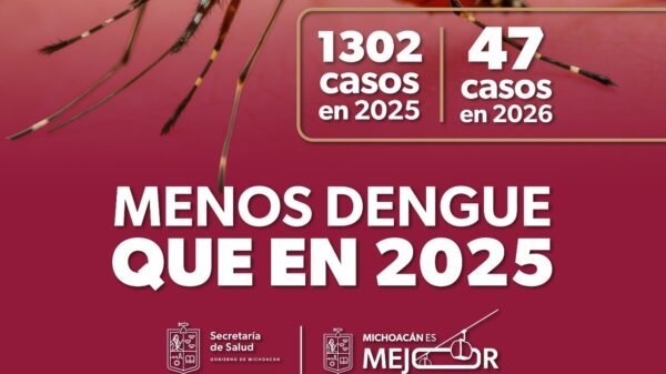 Michoacán reduce 96.4% los casos de dengue en lo que va de 2026