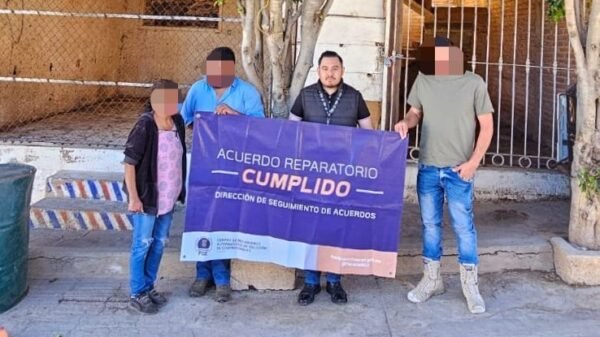 FGE restituye inmueble a víctima de despojo en Marcos Castellanos mediante acuerdo reparatorio