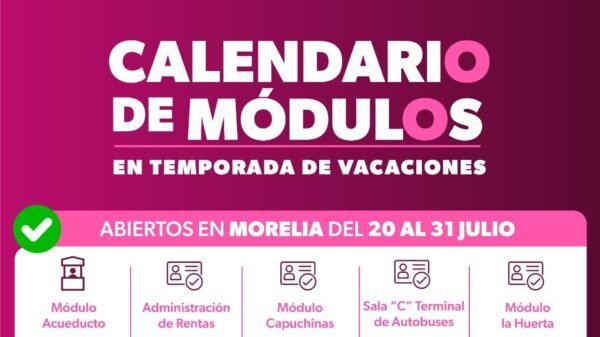 Satmich mantendrá cinco módulos abiertos en Morelia por vacaciones