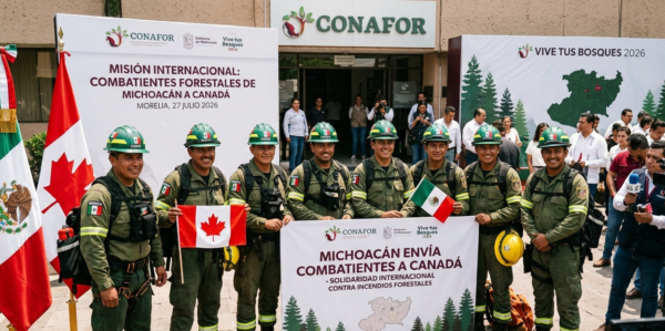 Michoacán enviará combatientes a Canadá para atender incendios forestales