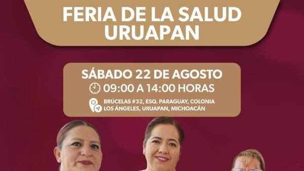 SSM llevará Feria de la Salud gratuita a Uruapan este sábado 22 de agosto