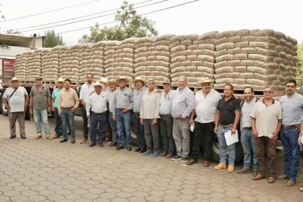 Sader entrega 488 toneladas de cemento para canales de riego en Uruapan y Taretan