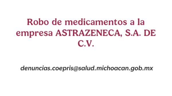 Cofepris emite alerta por robo de medicamento dapagliflozina en México